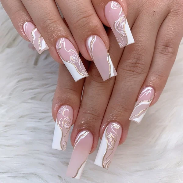 unhas pretas decoradas