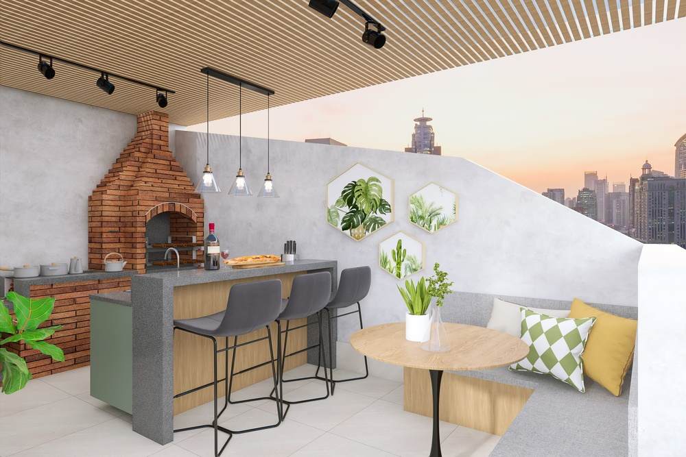 ideias de decoração para área de churrasco pequena