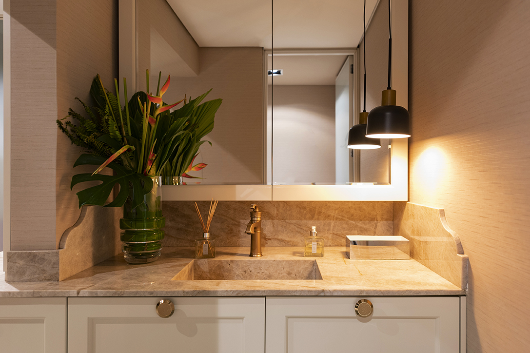 iluminação para bancada de banheiro