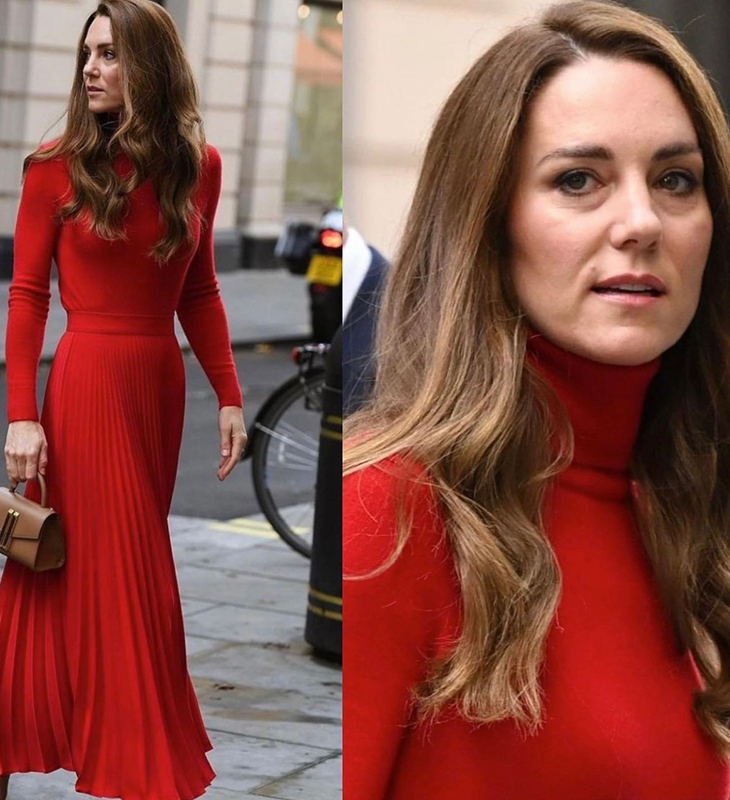 kate middleton vestido vermelho