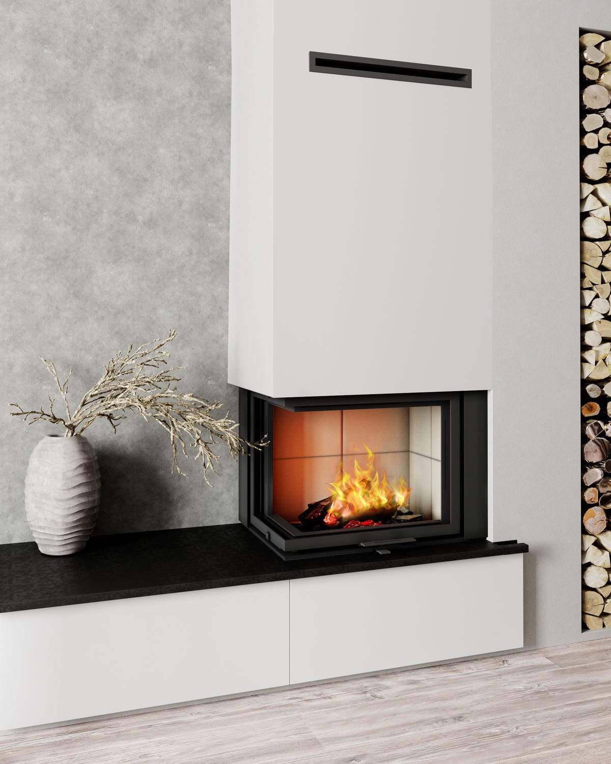 lareira de canto ecológica