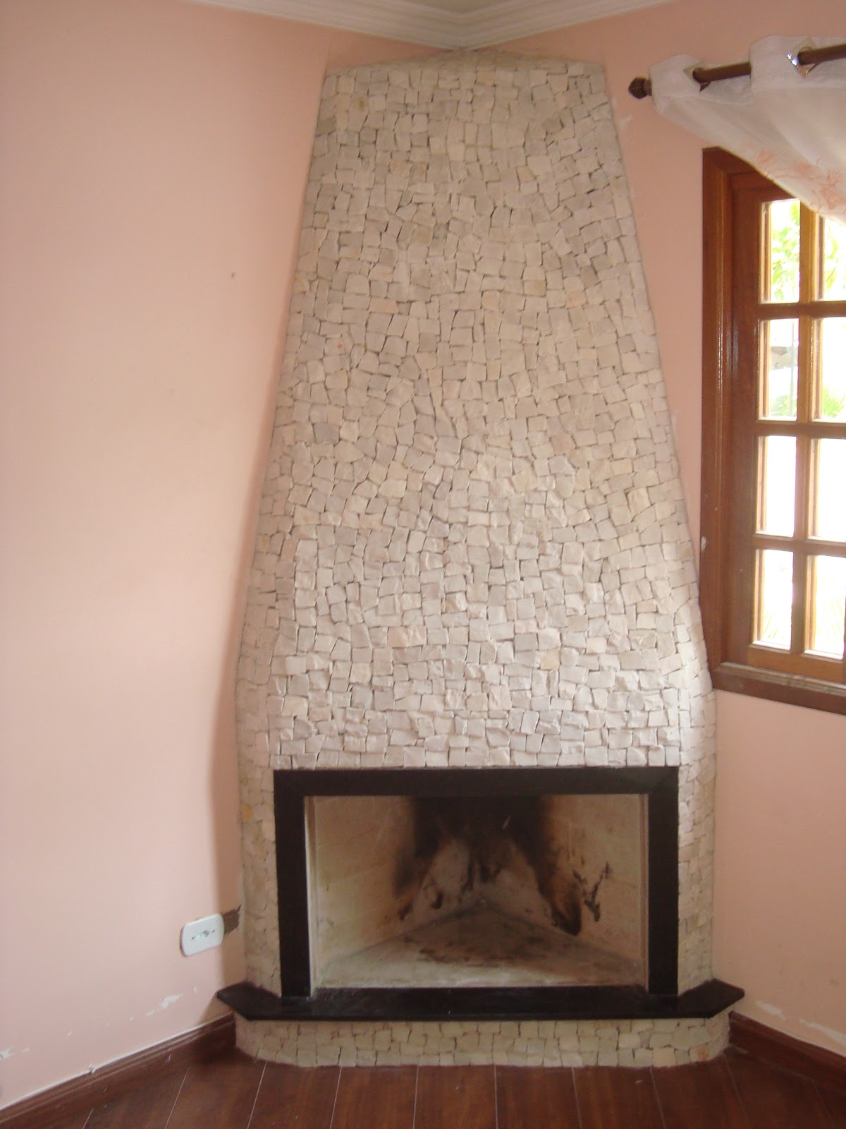 lareira de canto de aço