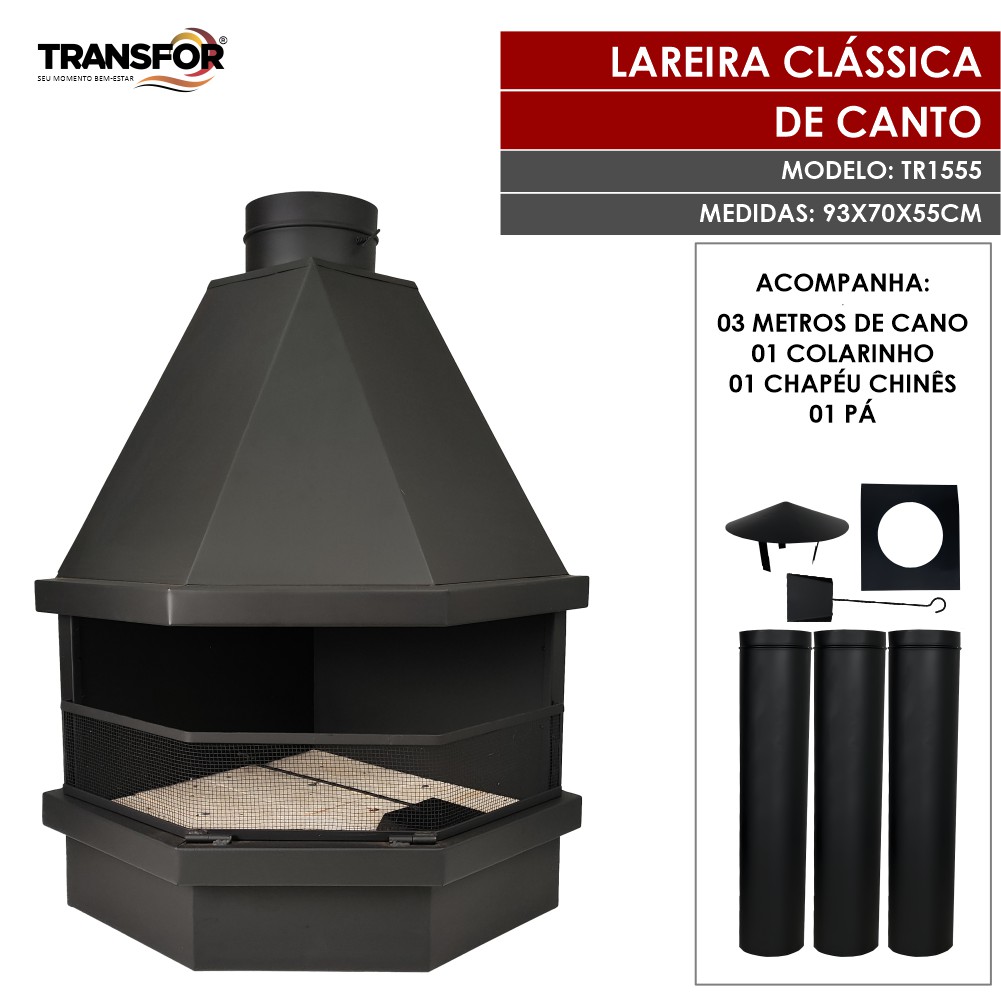 lareira de canto com drywall