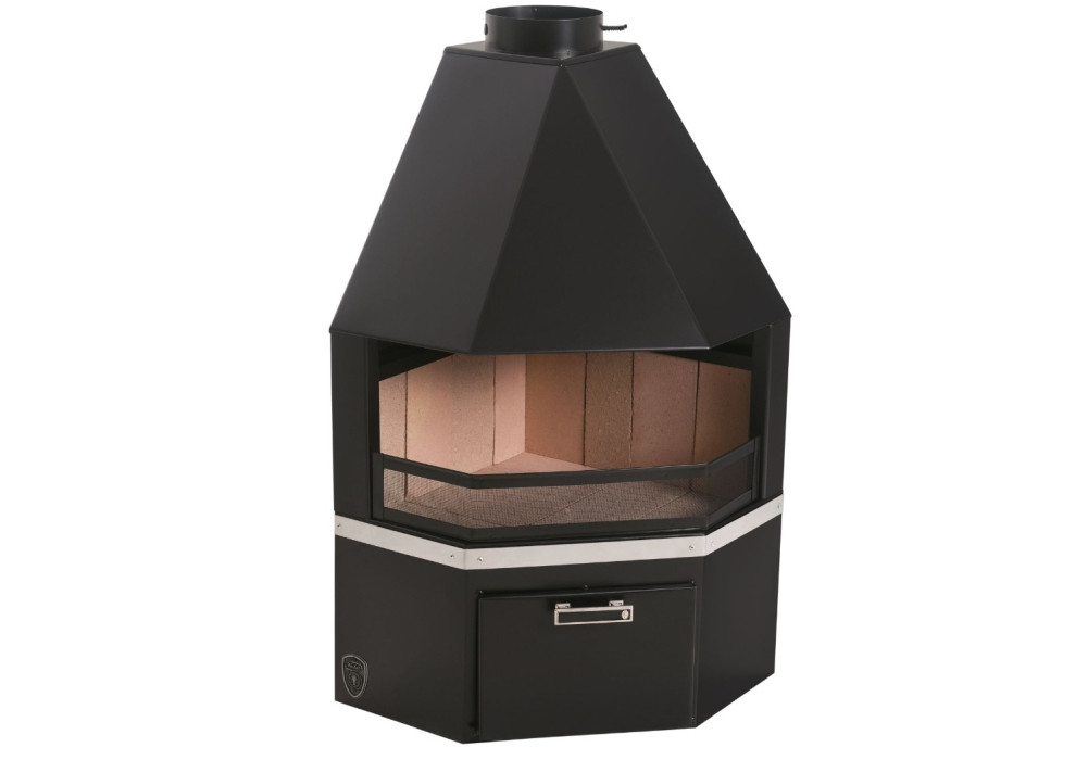 lareira de canto com nicho