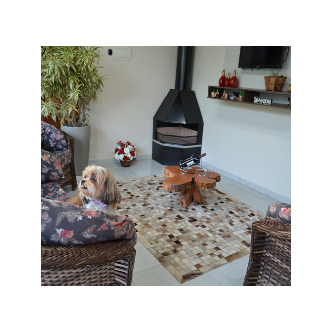 lareira de canto para apartamento