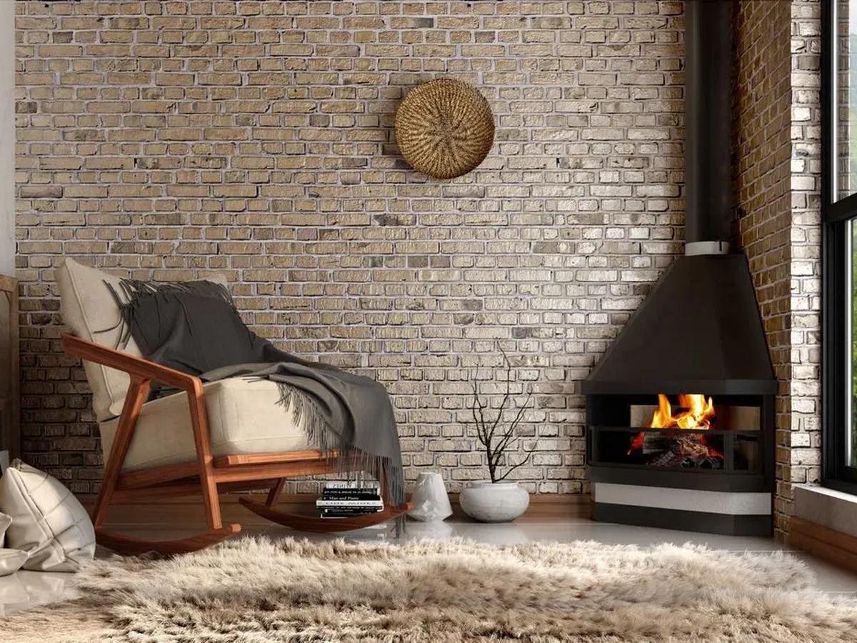 lareira de canto com drywall