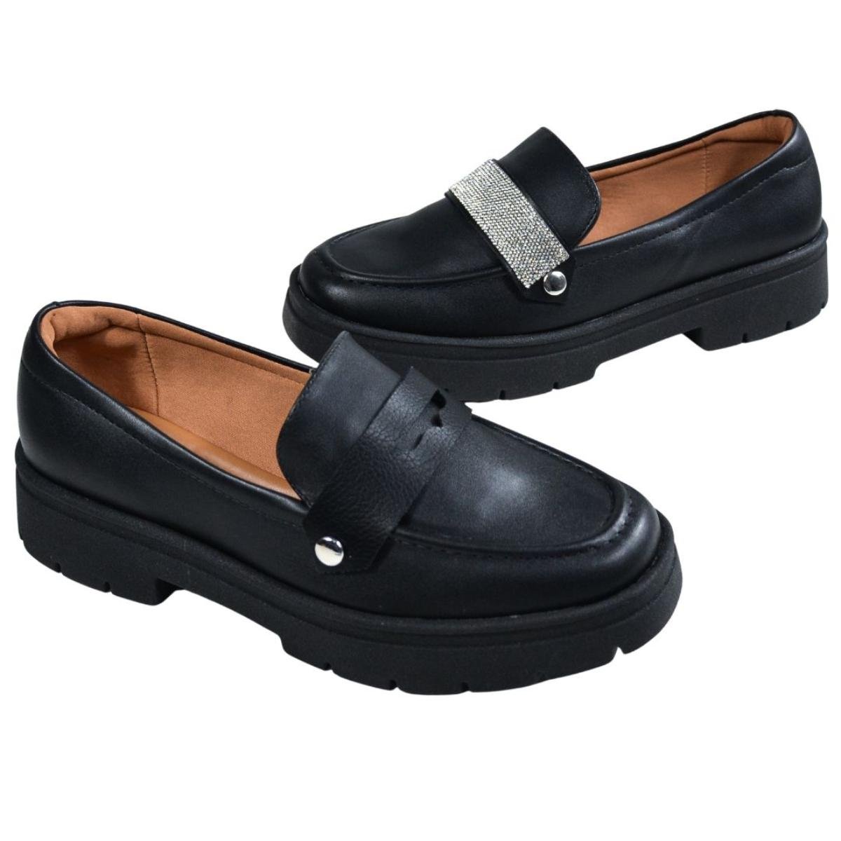 loafer feminino de couro