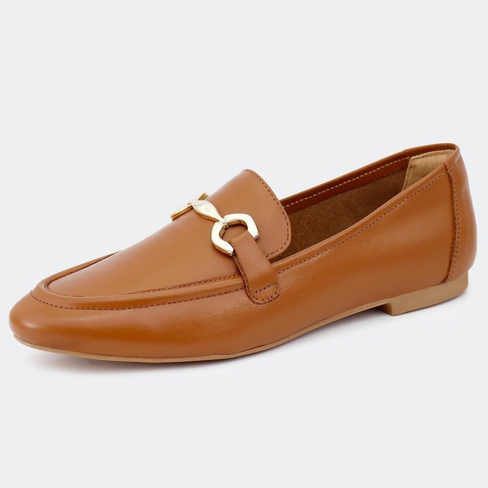 loafer feminino metalizado prateado