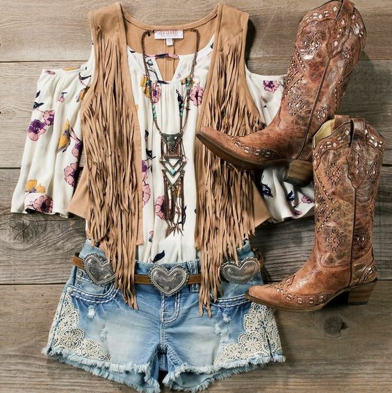 look country feminino com calça skinny