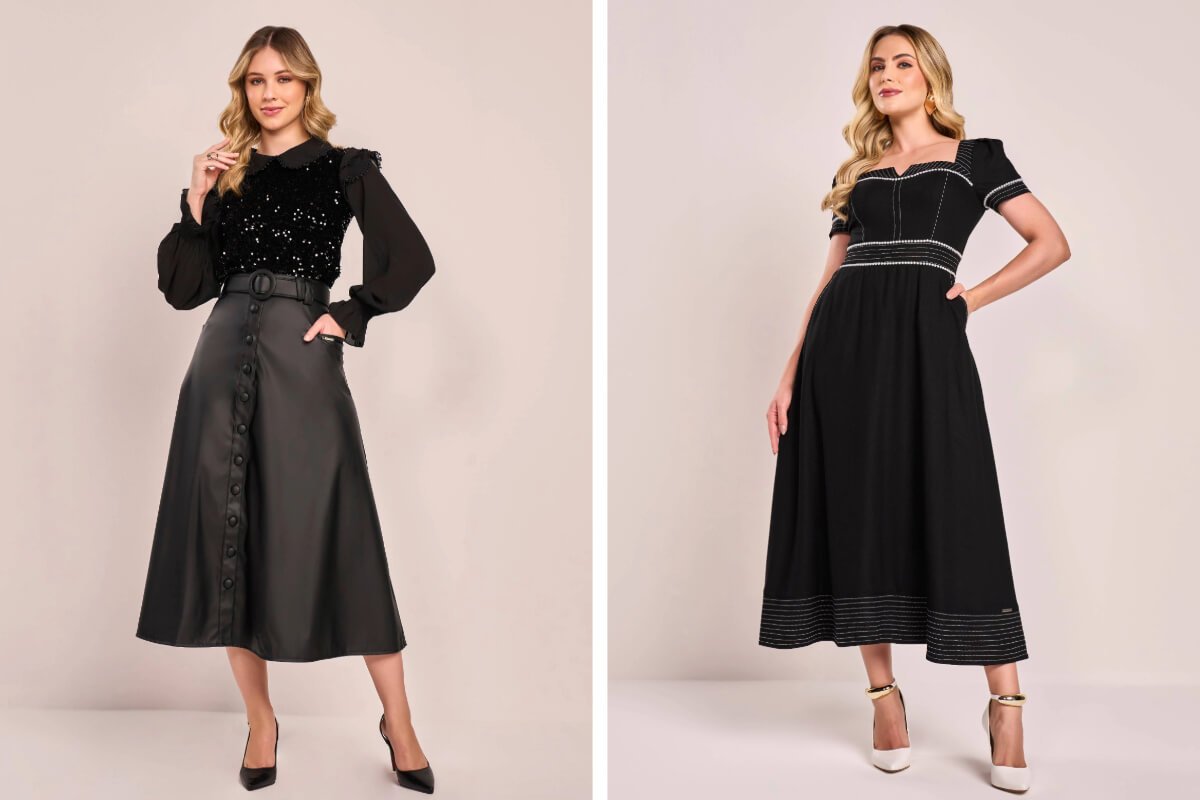inspiração look preto feminino para festa