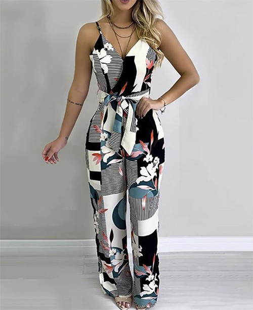 macacão feminino longo de crepe