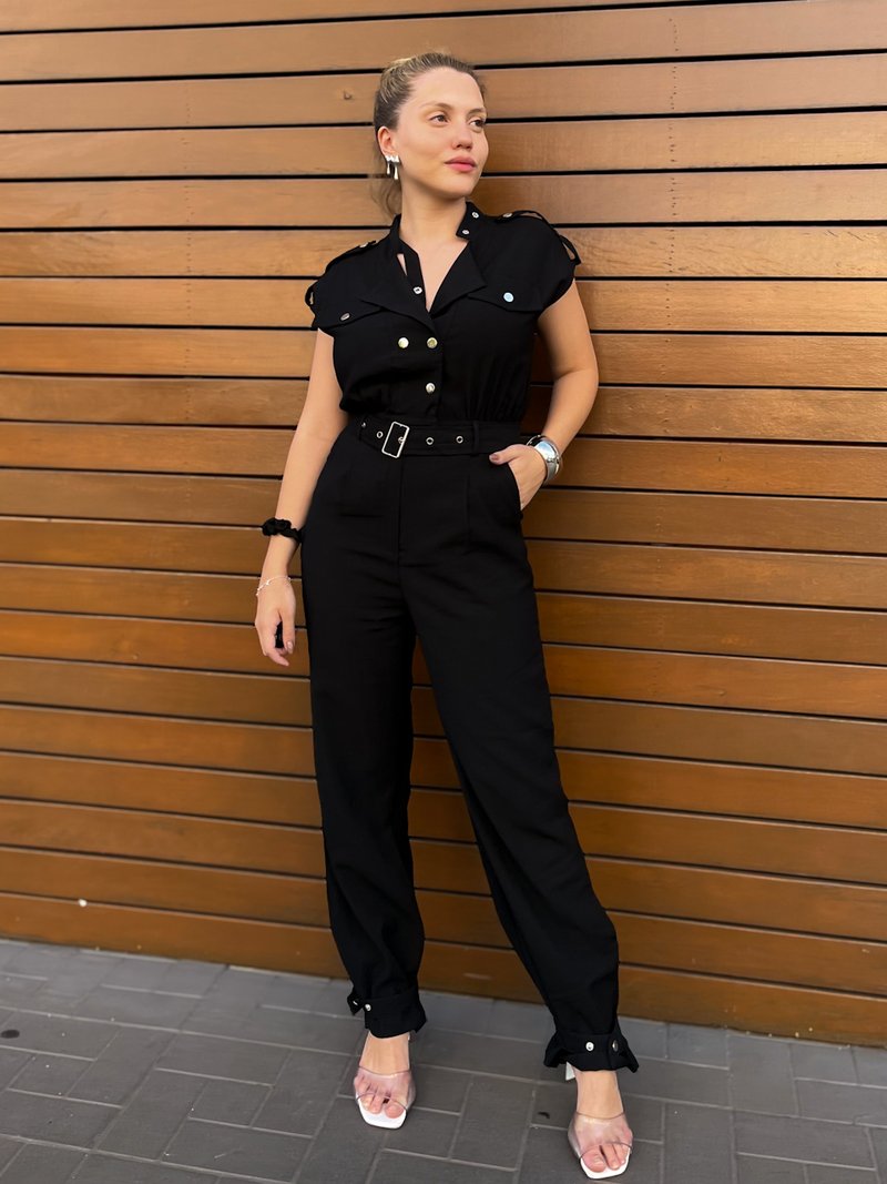 macacão feminino longo de alfaiataria