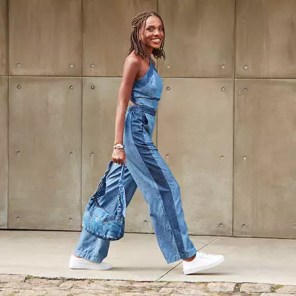 macacão jeans feminino