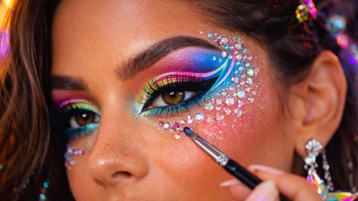 maquiagem carnaval delineado gráfico