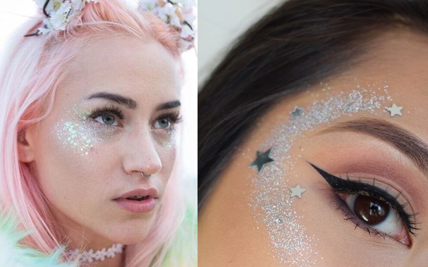 maquiagem com glitter
