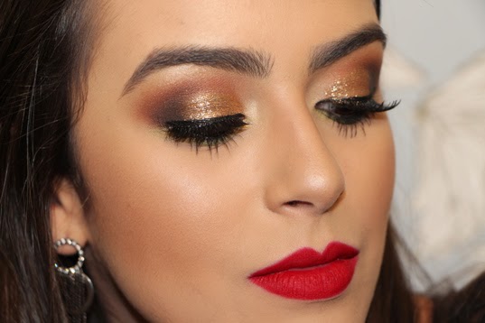 quanto custa kit maquiagem marrom dourado profissional