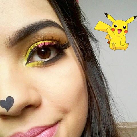 tutorial maquiagem pikachu olhos bochechas vermelhas