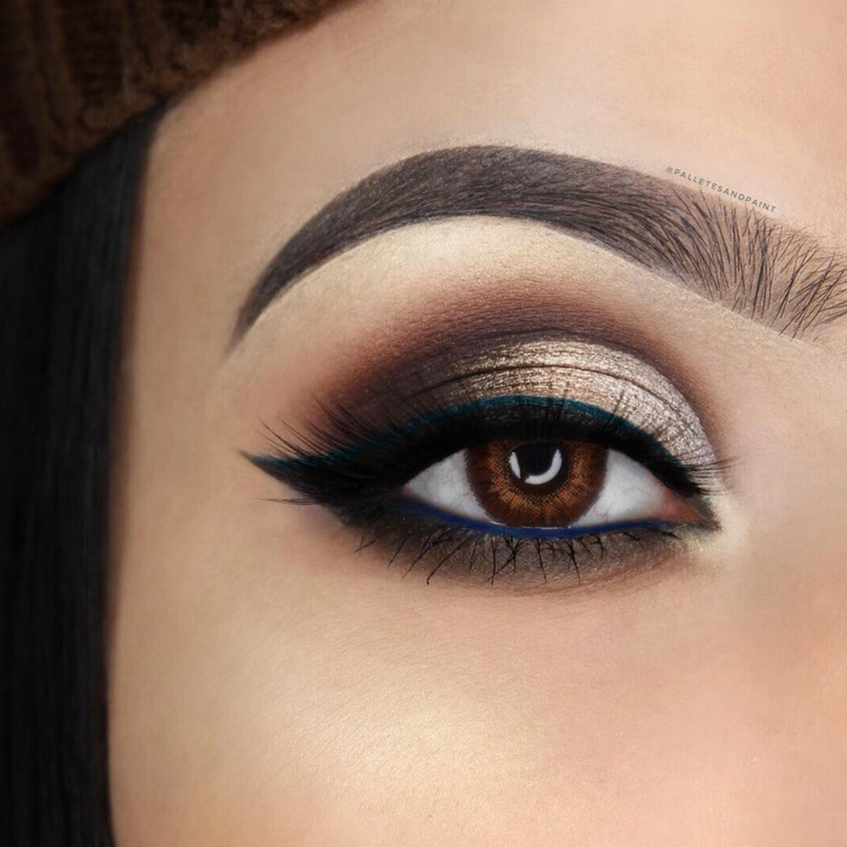 maquiagem preta e marrom