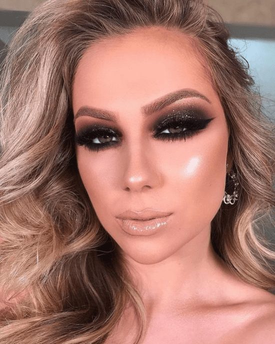 inspiração maquiagem olho preto e marrom