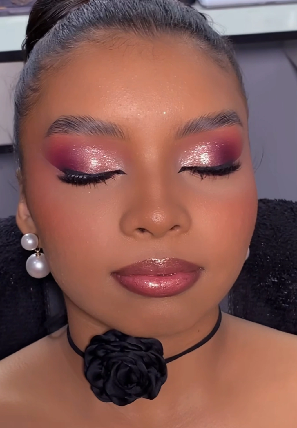 Maquiagem rosa para noite