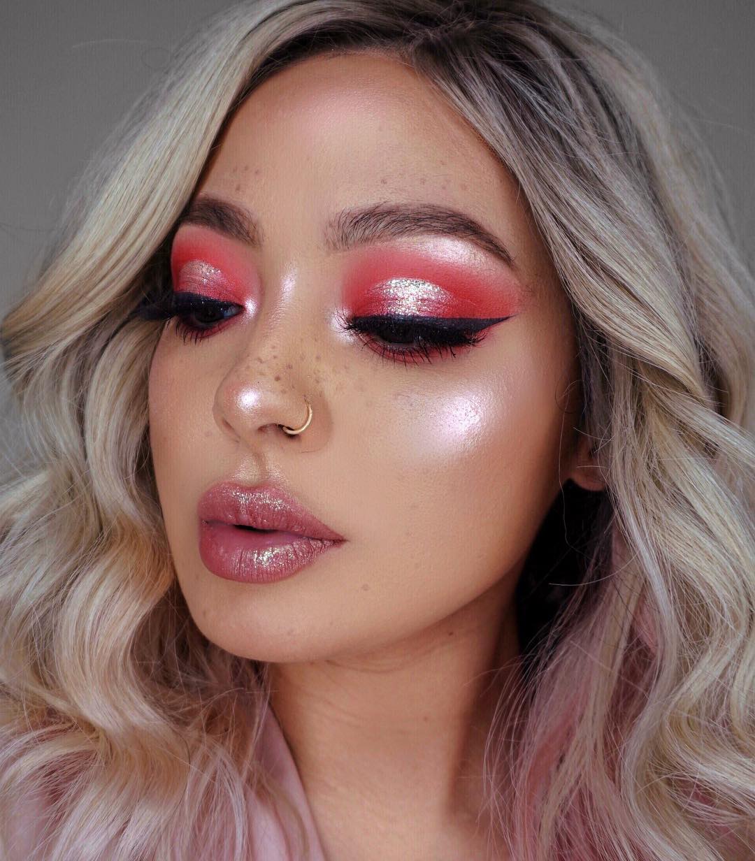 Maquiagem rosa fúcsia