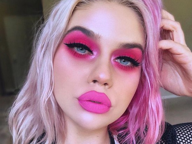 Maquiagem rosa romântica