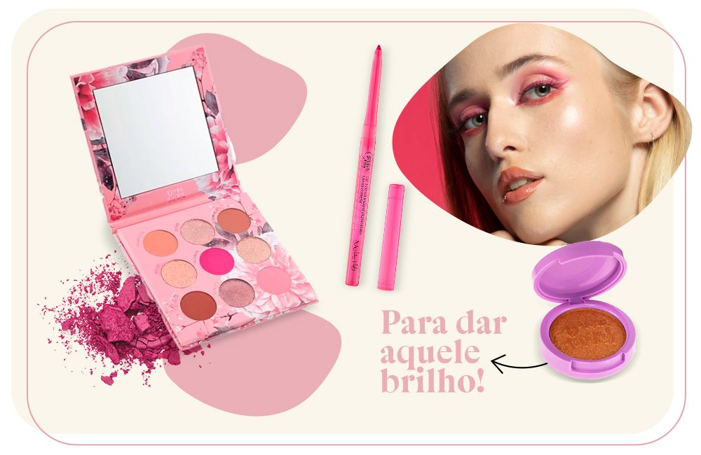 Maquiagem rosa para festas juninas