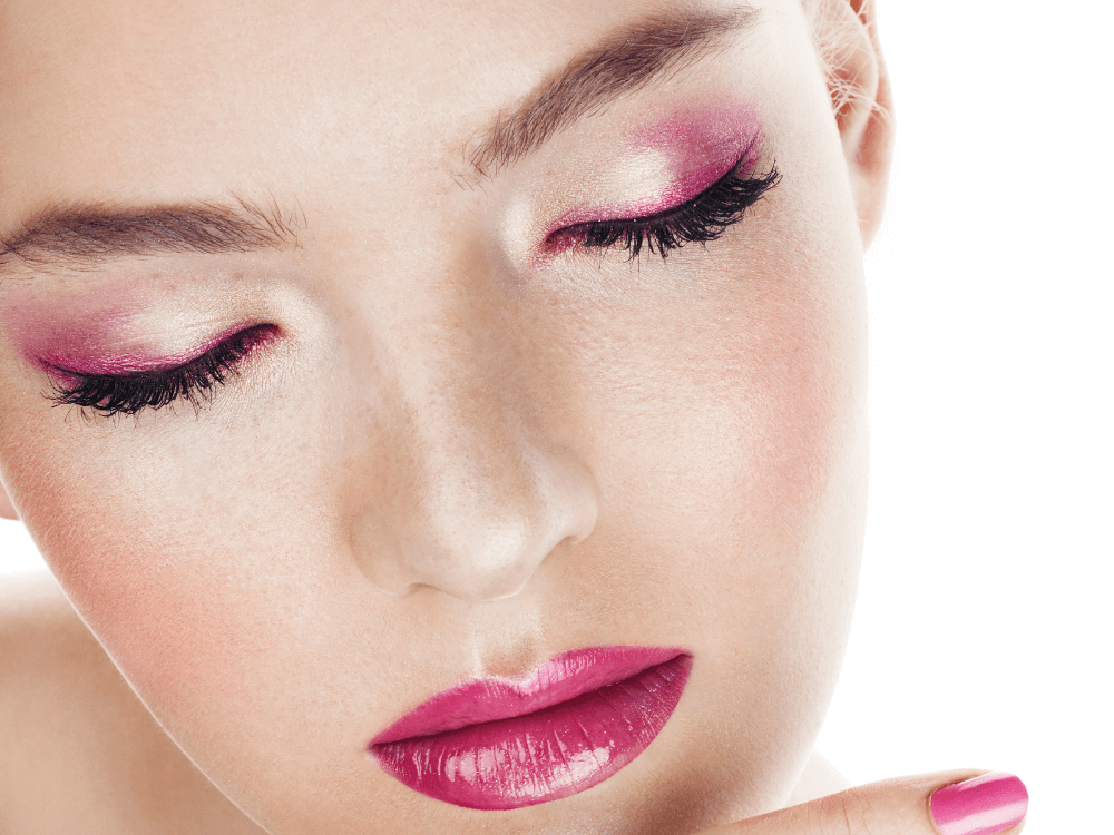 Maquiagem rosa para carnaval