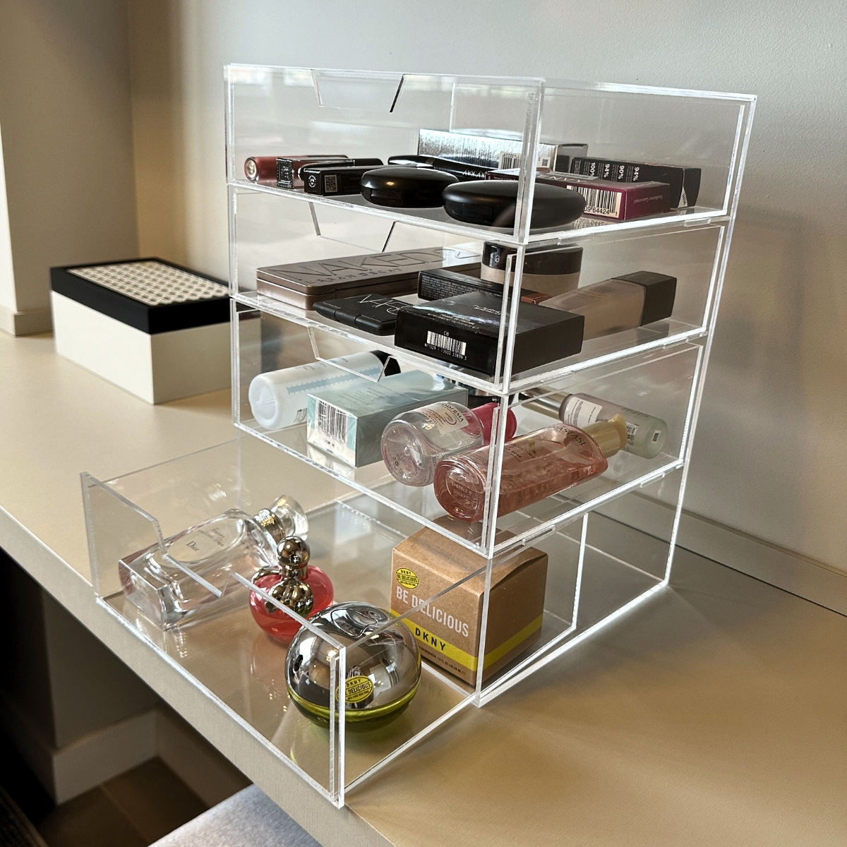 melhor organizador de gavetas de acrílico