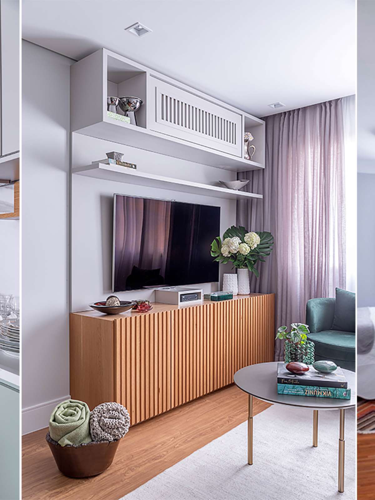 melhores moveis multifuncionais para sala clean 3x3