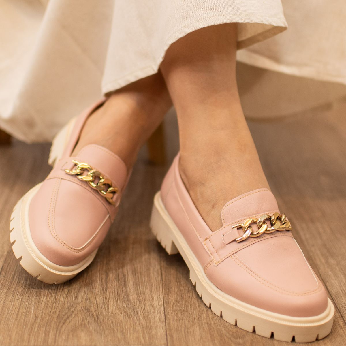 mocassim tratorado feminino inverno 2026