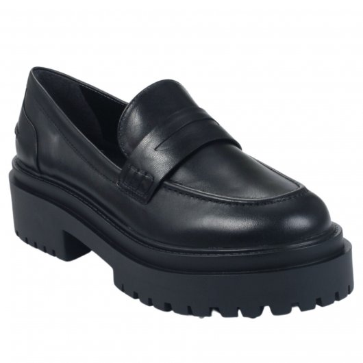 mocassim tratorado feminino preto