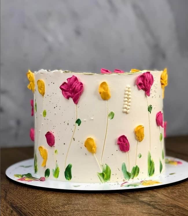 bolo feminino quadrado