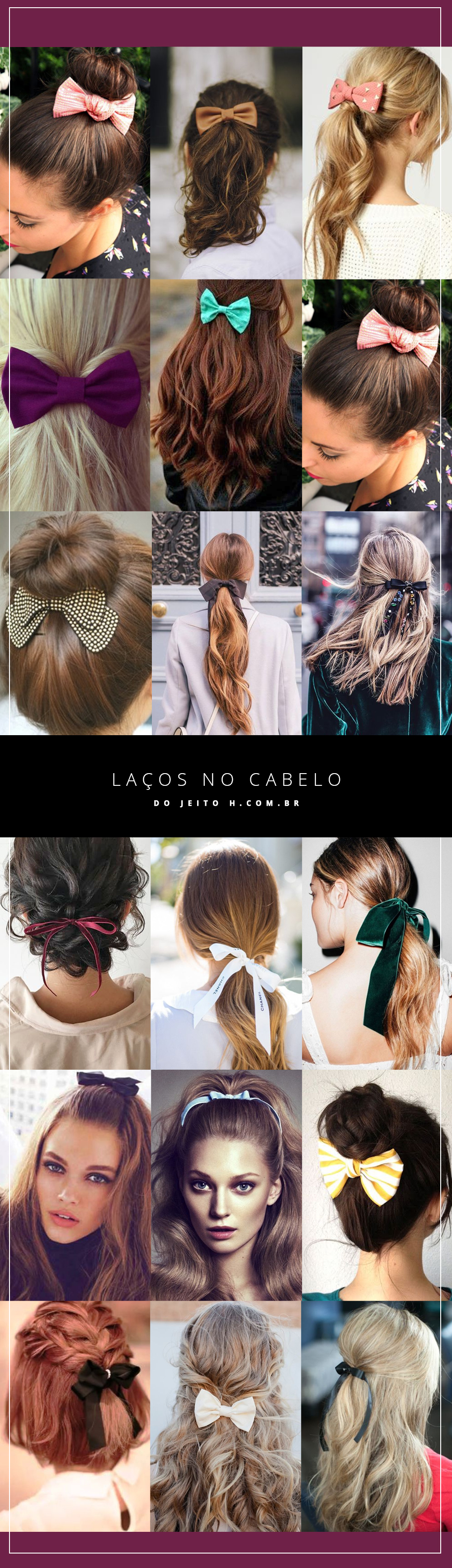 ideias de laços de cabelo para todas as ocasiões