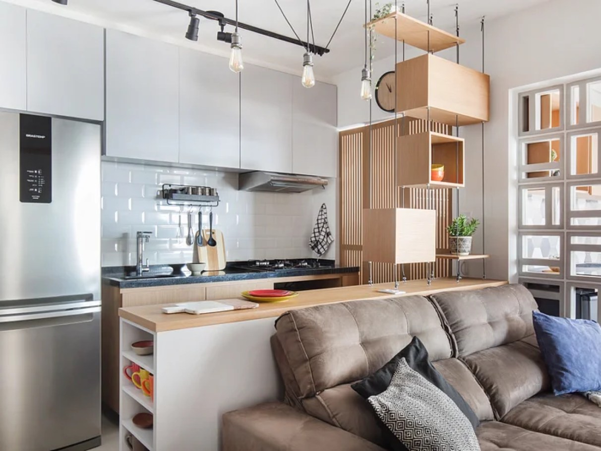 moveis para cozinha e sala integradas