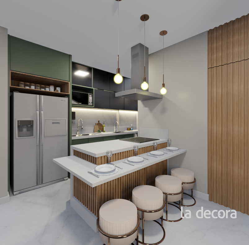 moveis para cozinha e sala integradas pequenas