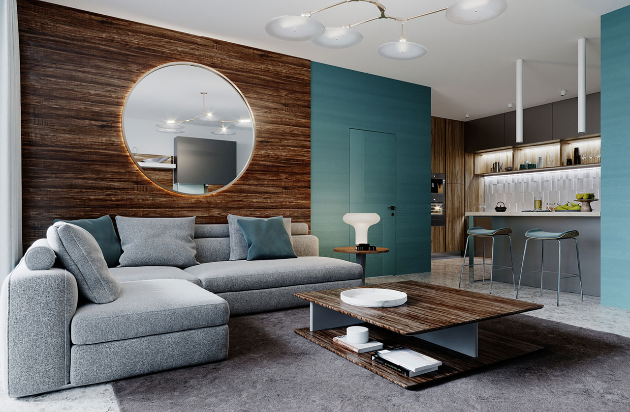 moveis para cozinha e sala integradas pequenas