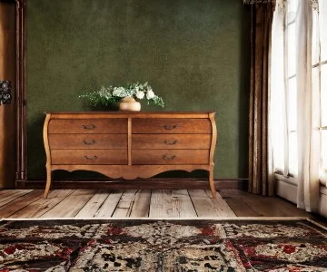 cômoda retrô pés palito para quarto