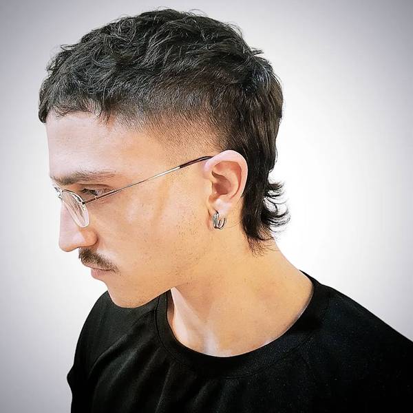 mullet cabelo liso