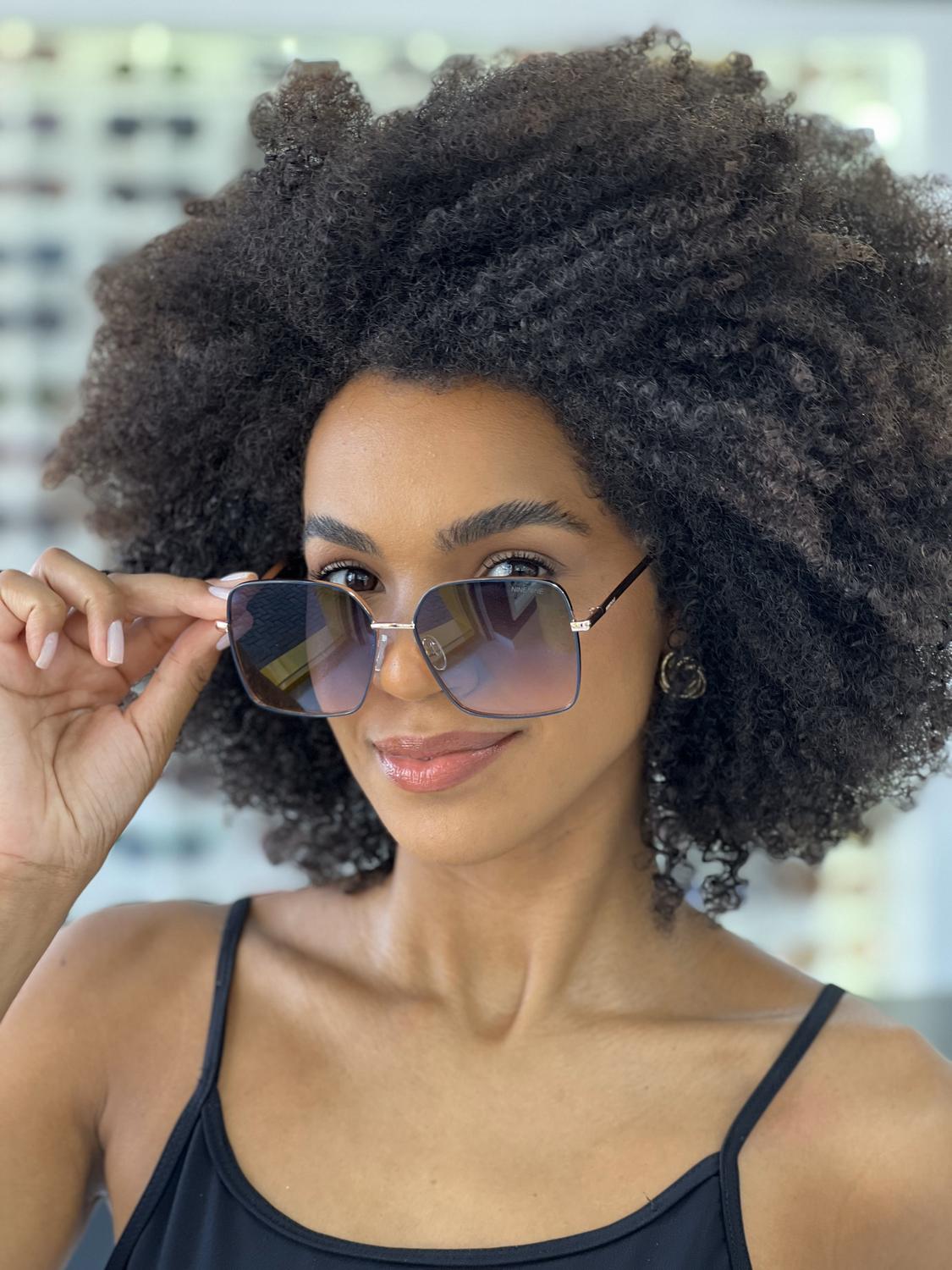 oculos feminino metal dourado