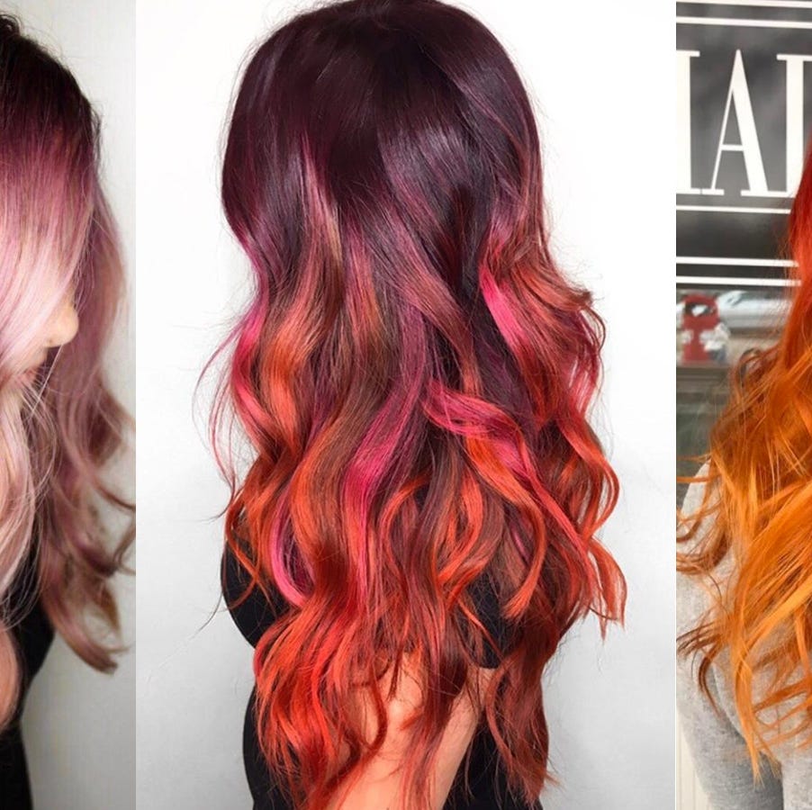 ombre vermelho