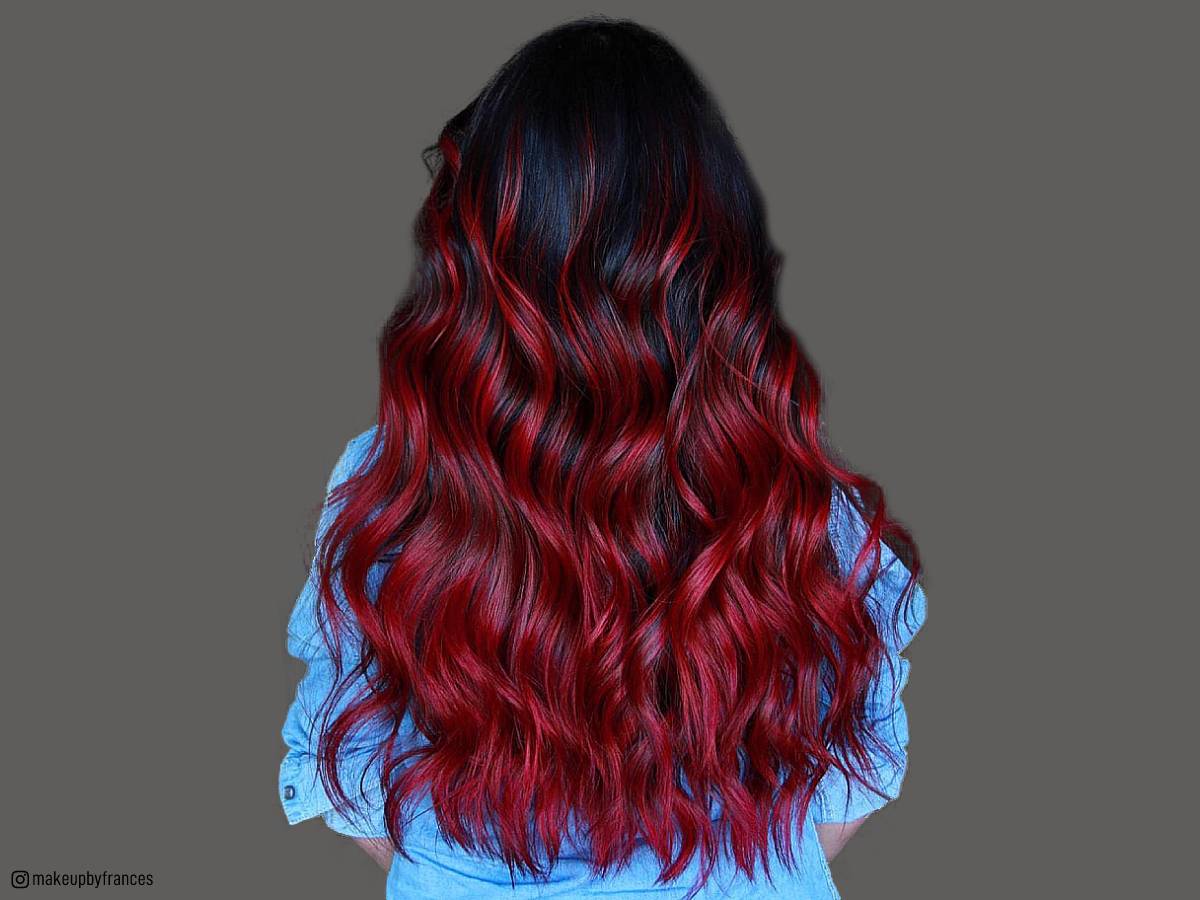 ombre vermelho
