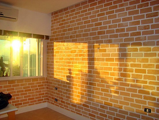 como fazer parede de tijolinho falsa