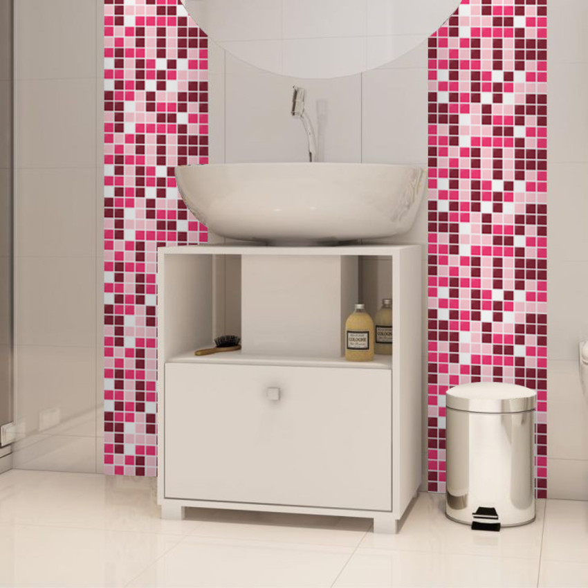 pastilha adesiva versus pintura banheiro