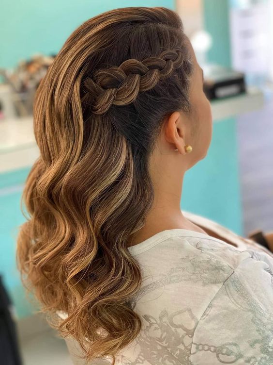 penteado c trança