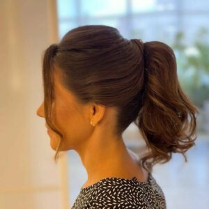como fazer penteado rabo de cavalo baixo em cabelo médio