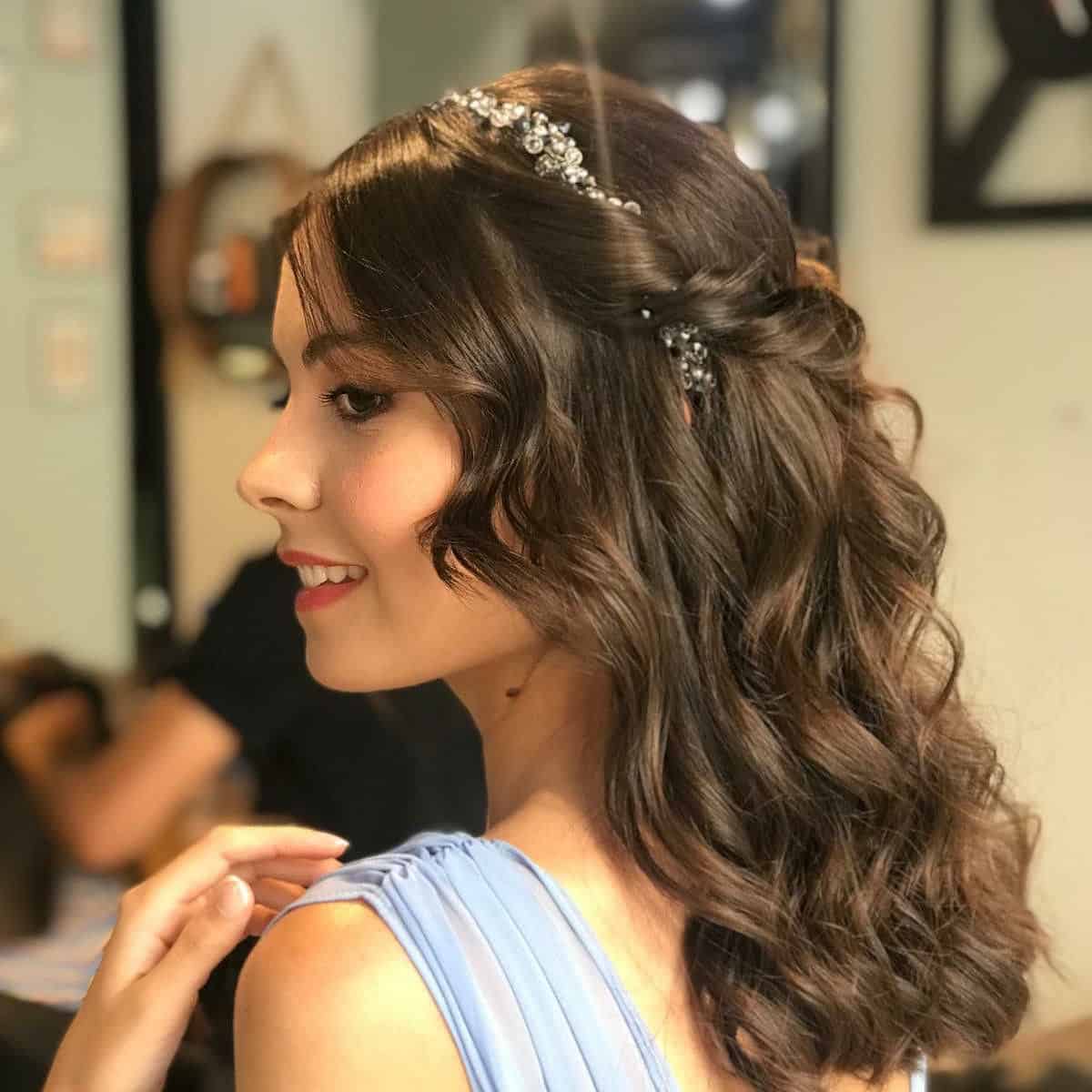 penteado para madrinha de casamento dia