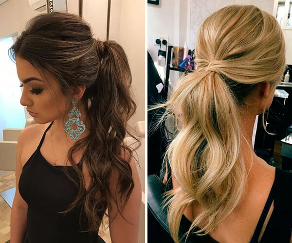 penteados simples cabelo solto com acessórios