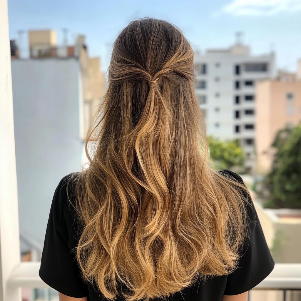 penteados simples cabelo solto para escola