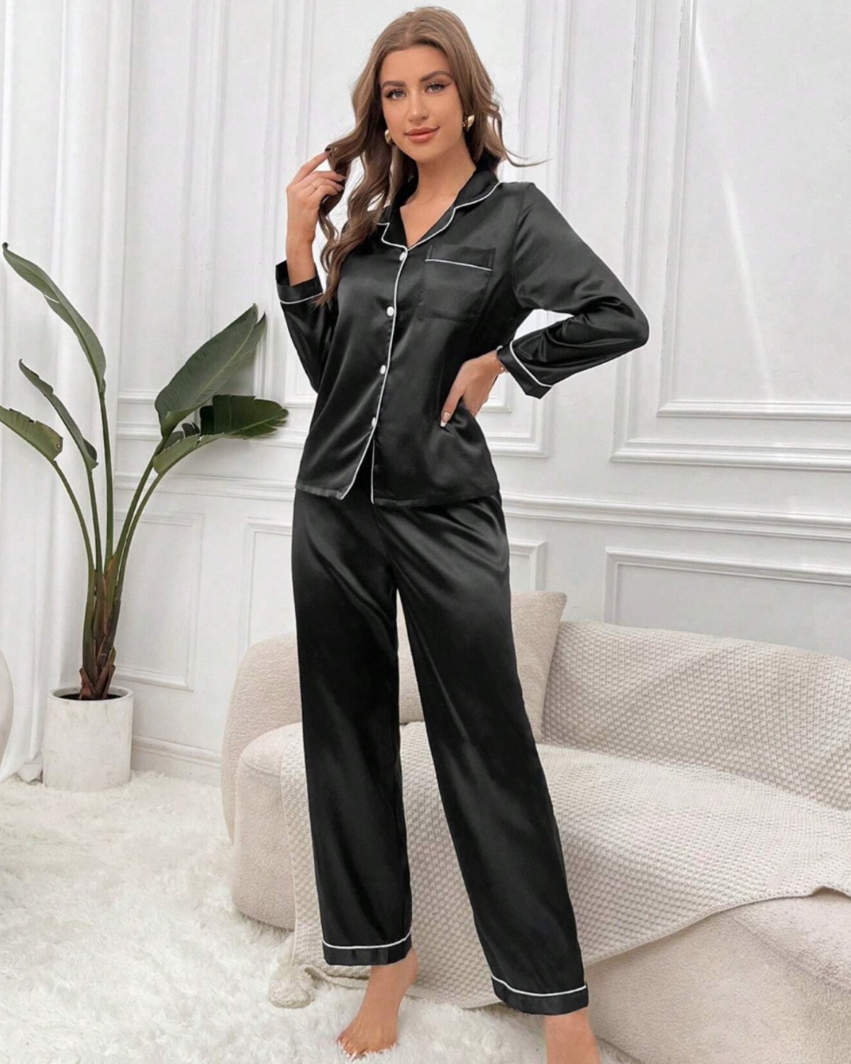 Pijama americano feminino curto algodão